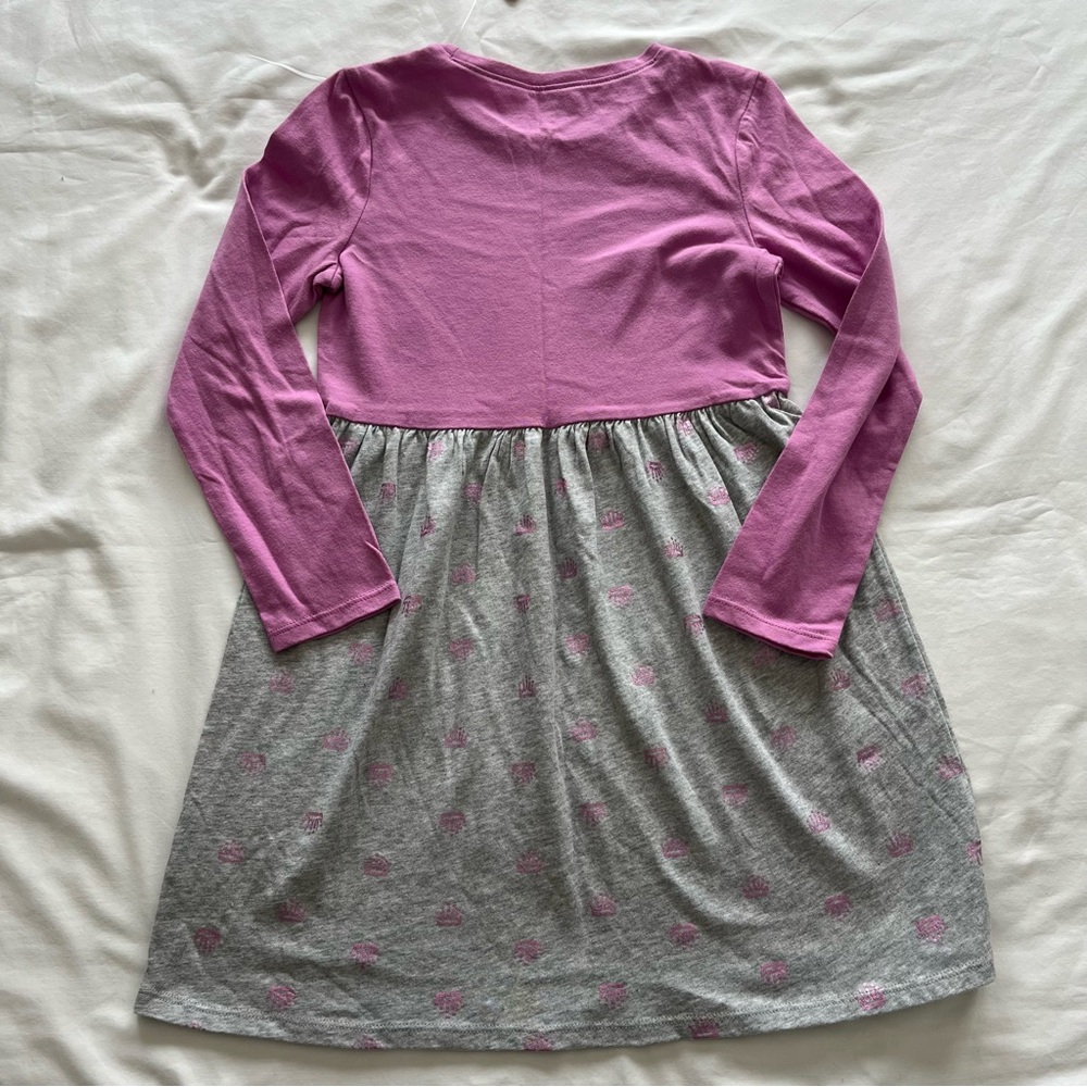 Gymboree Pink and Gray long sleeve dress NWT